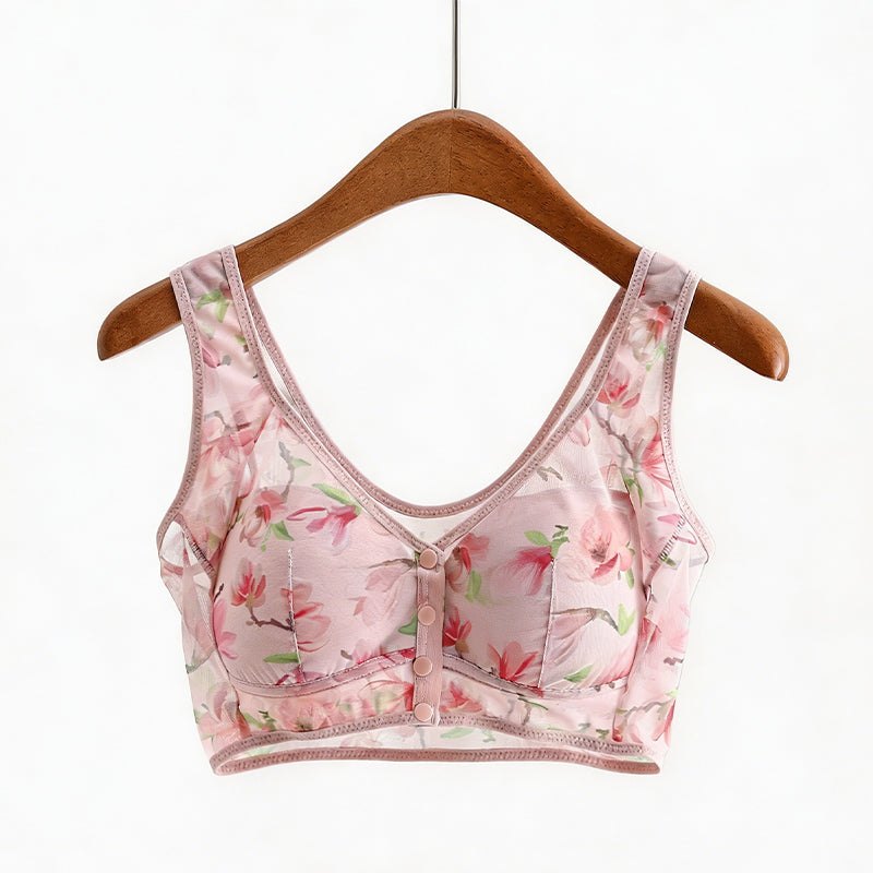 Cora floral bra pink
