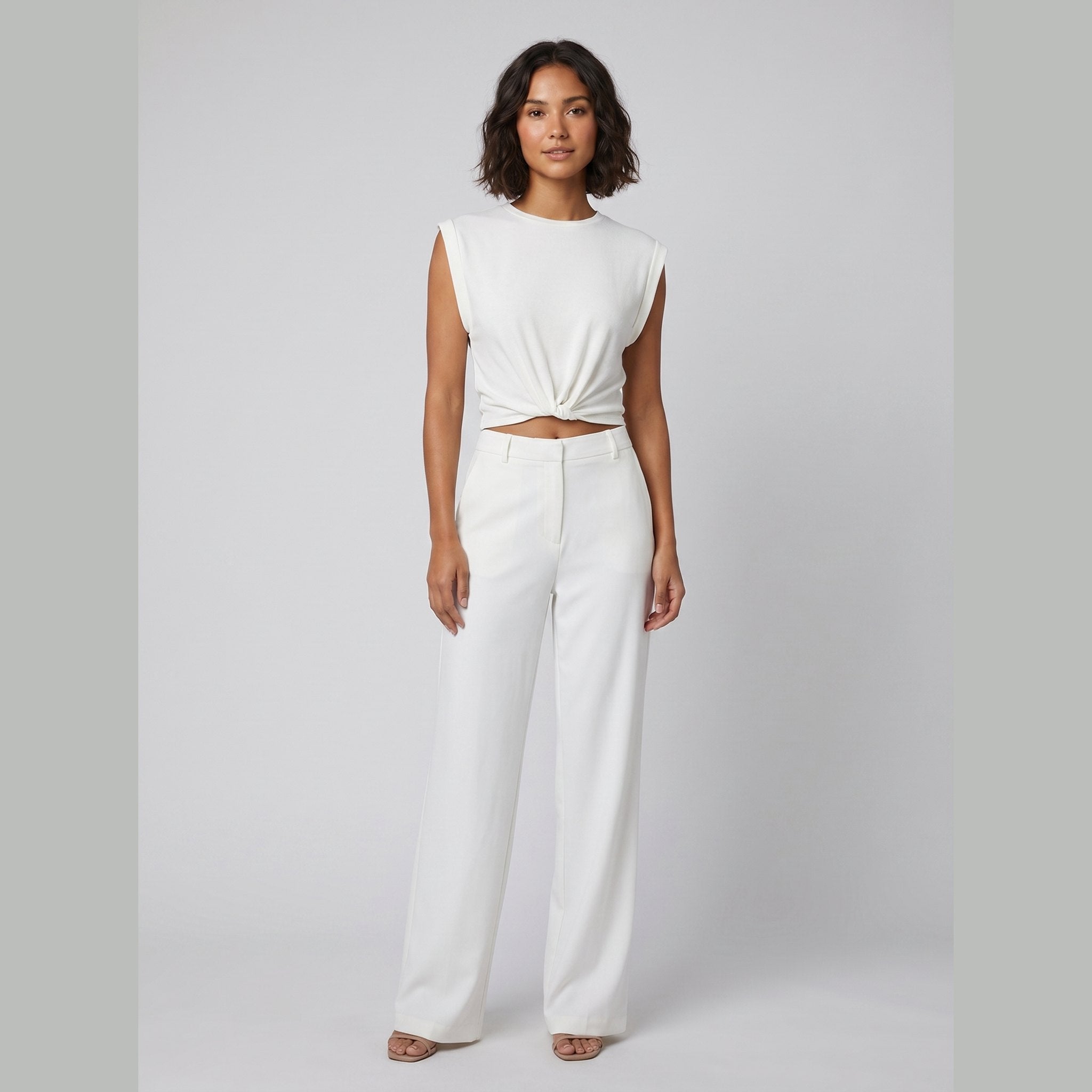 Cora Knotted Tee white