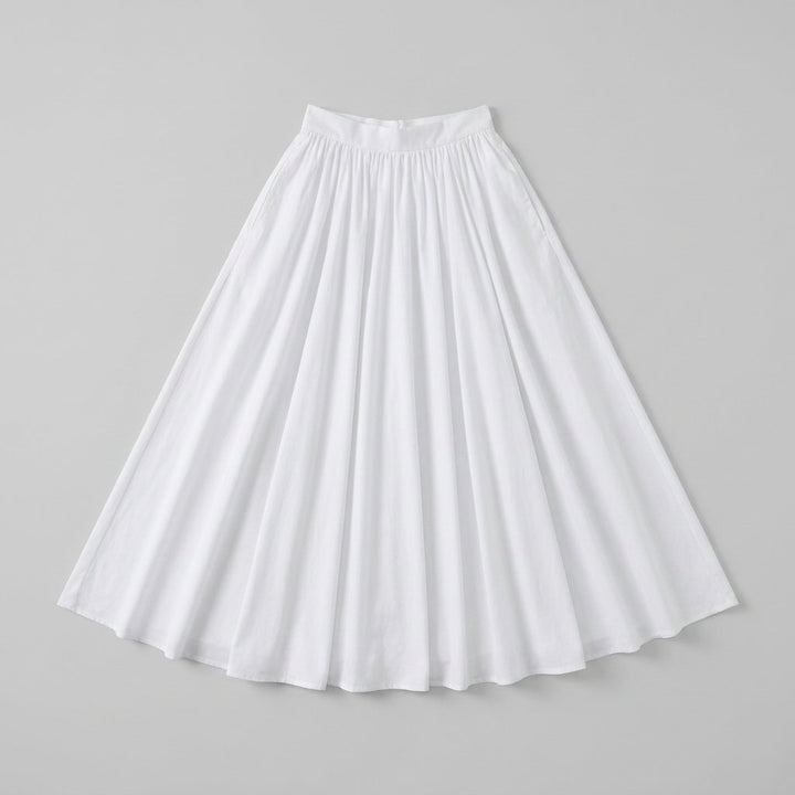 Cora white cotton maxi skirt, product flat-lay