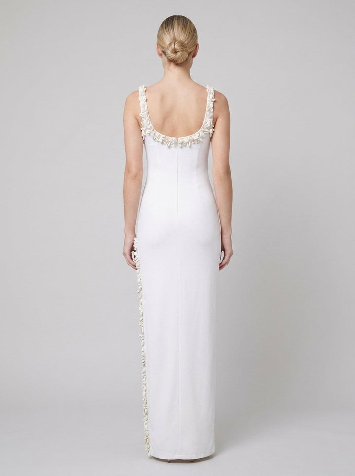 Cordelia hand-beaded maxi dress back view