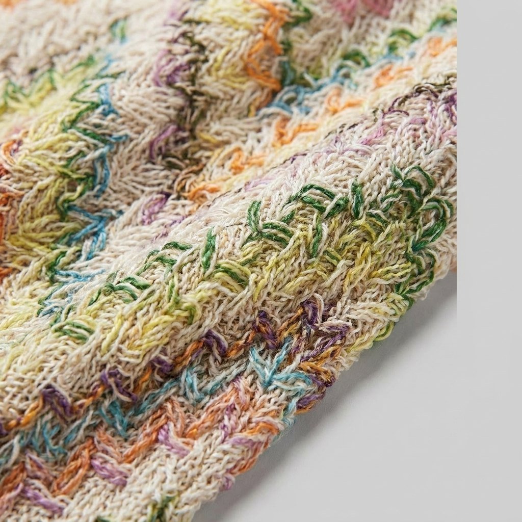Cosima herringbone knit fabric close-up