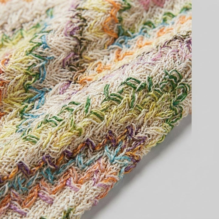 Cosima herringbone knit fabric close-up