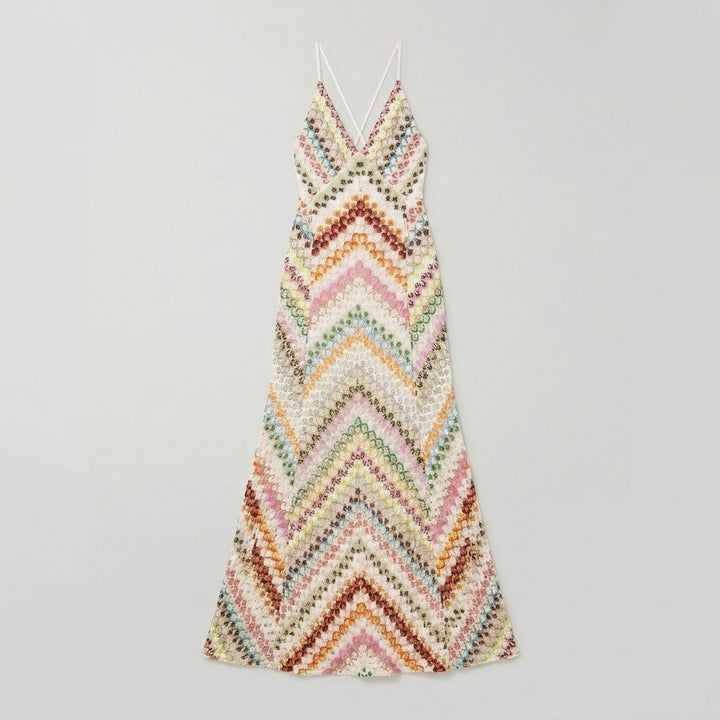 Cosima herringbone knit maxi dress product detail
