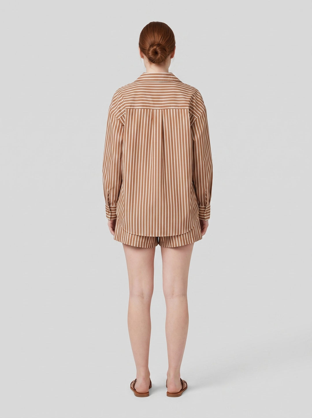 Cynthia summer set brown stripe back view