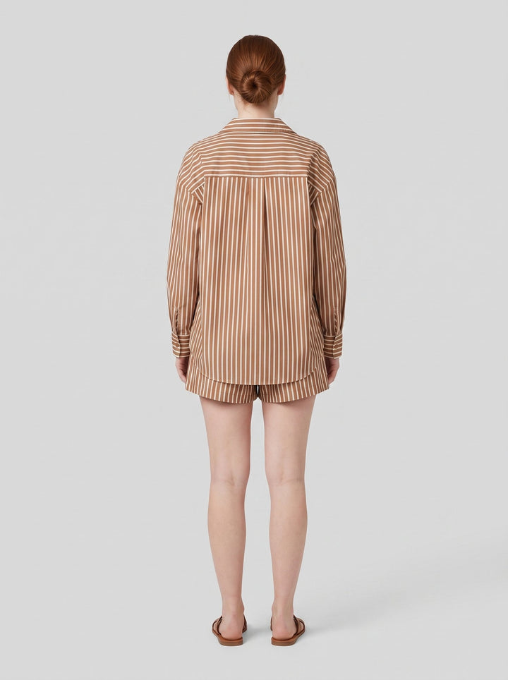 Cynthia summer set brown stripe back view