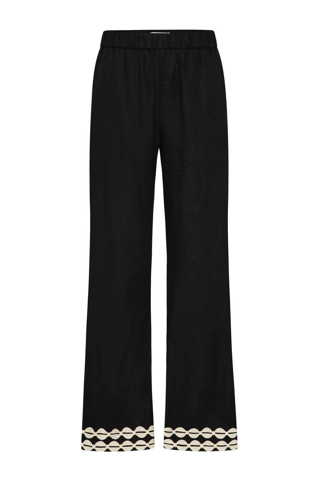 Cyrielle full-length pants with an elasticated waist and trimmed hem, image 4 of 6