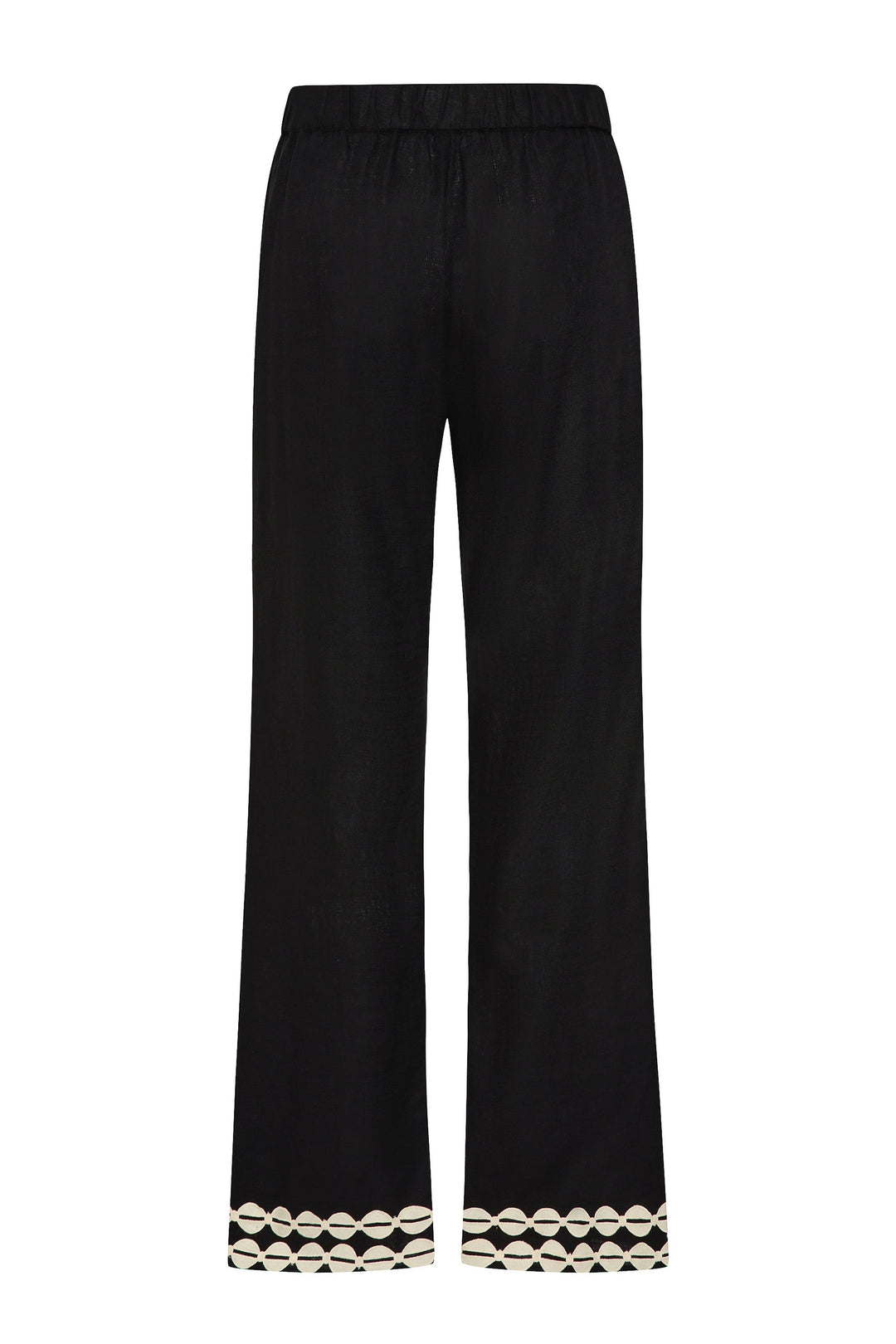 Cyrielle full-length pants with an elasticated waist and trimmed hem, image 5 of 6