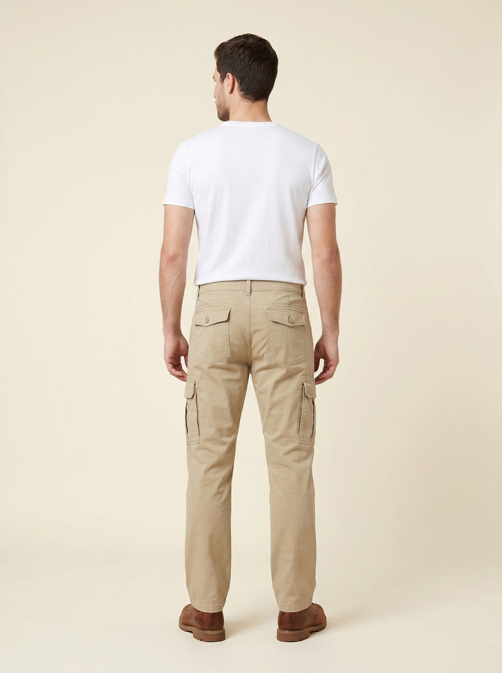 Daily men's cargo work pants back view