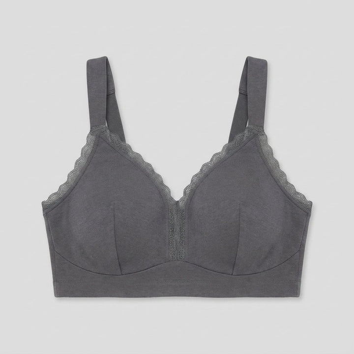 Dali Lace Bralette charcoal front flat-lay