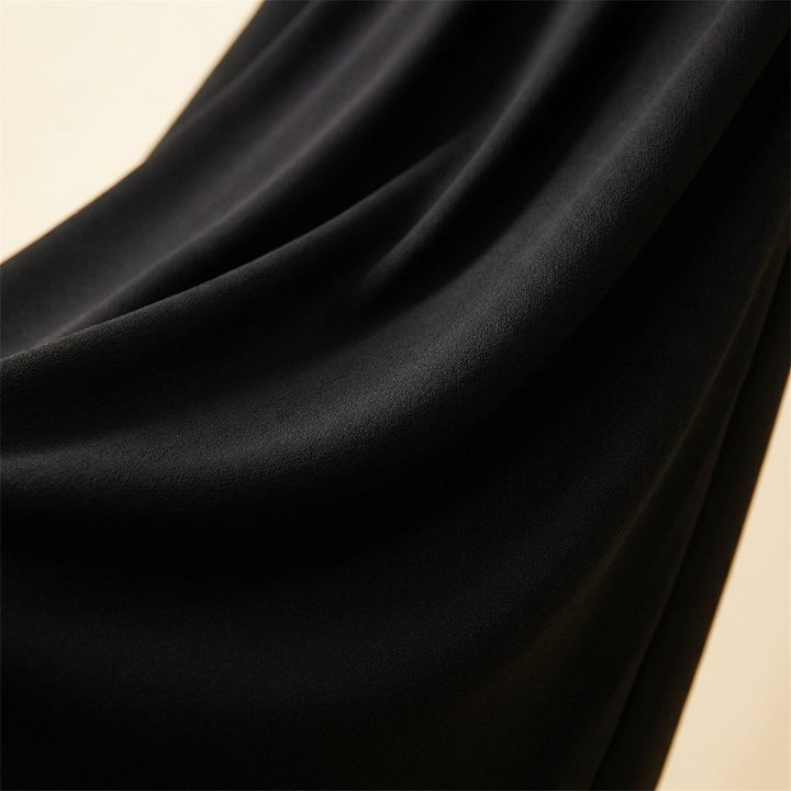 Dara draped front midi dress fabric close-up