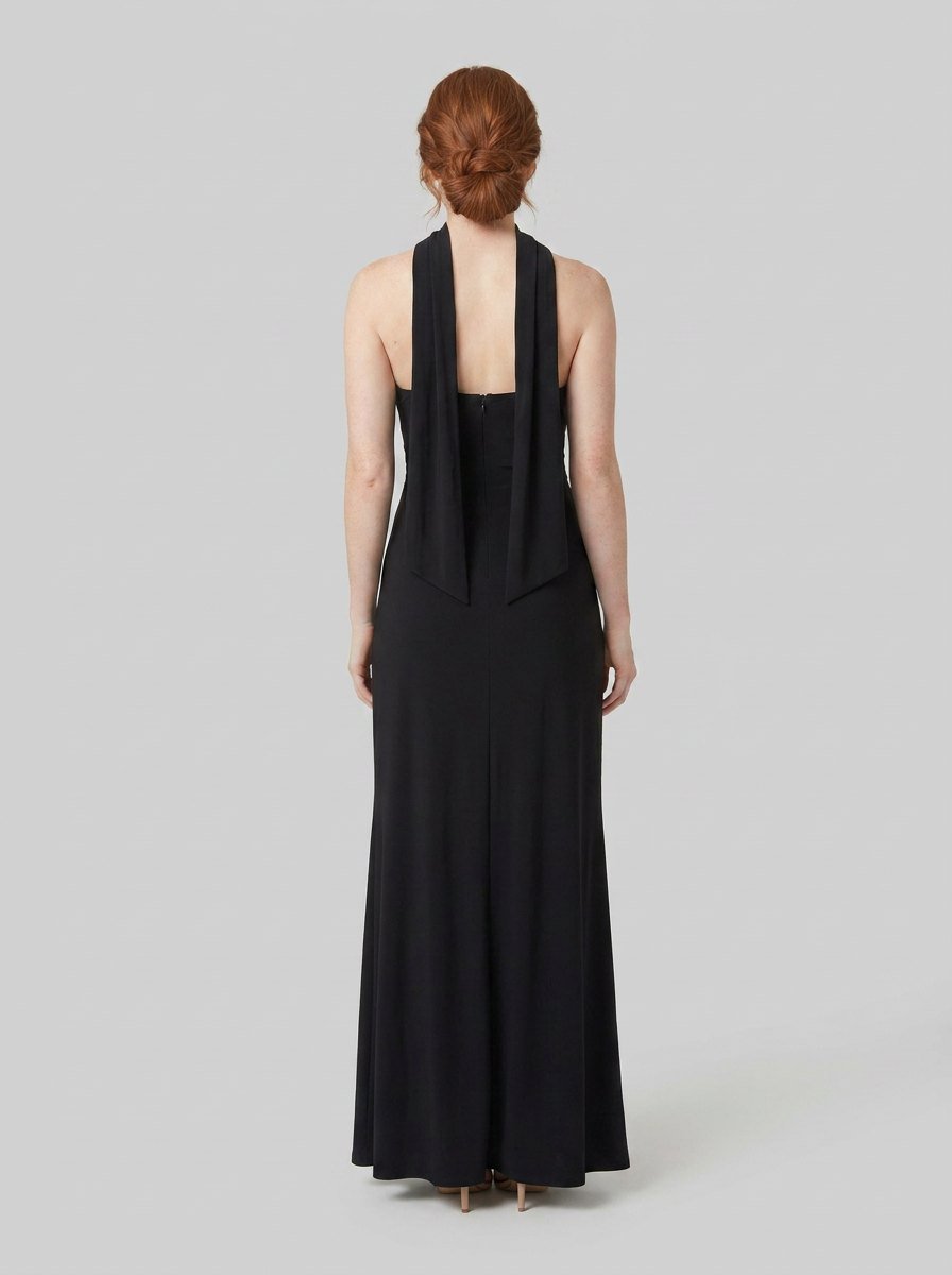 Dara halter maxi dress back view
