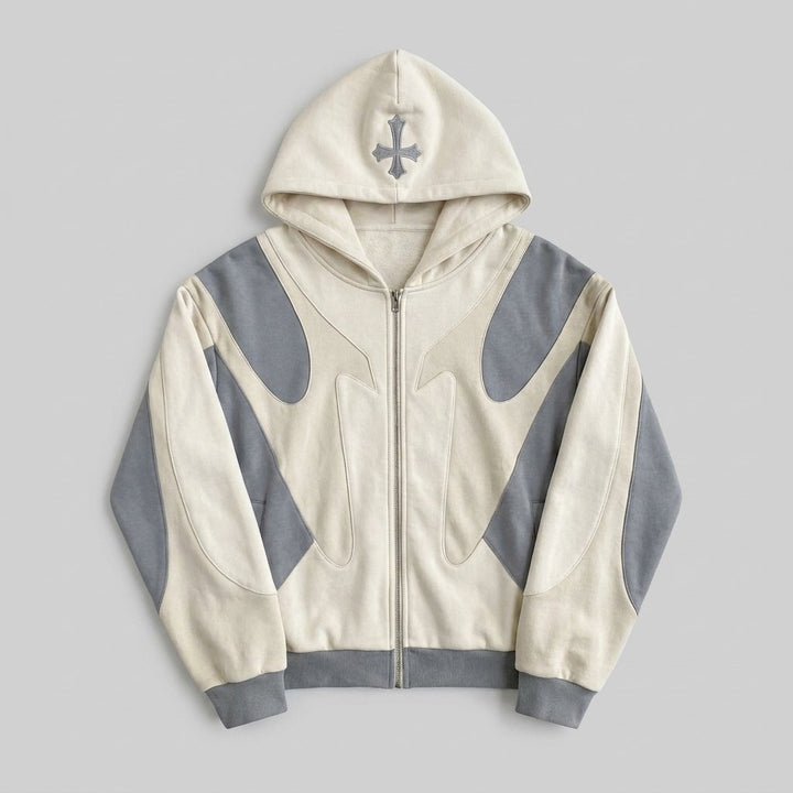 Dare Devil retro zip hoodie product flat lay