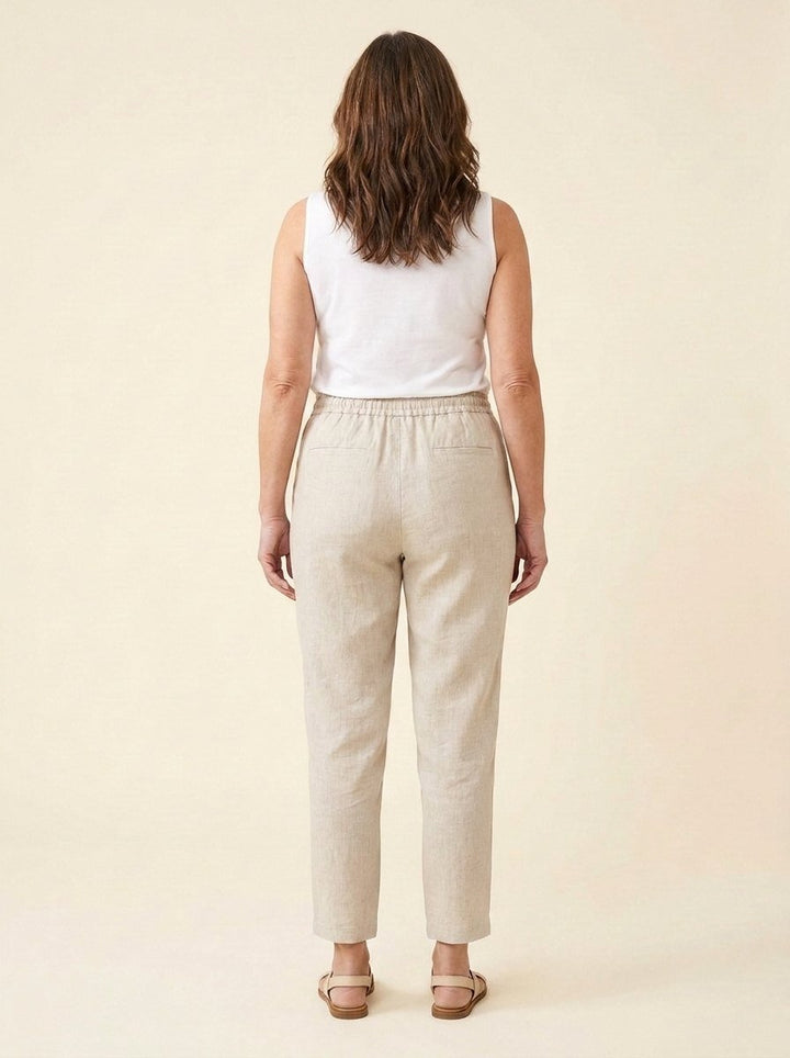 Dazzle linen pants back view