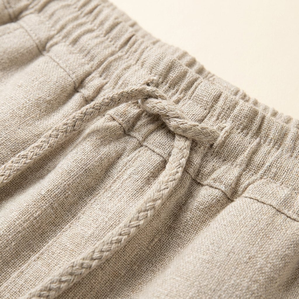 Dazzle linen pants fabric detail