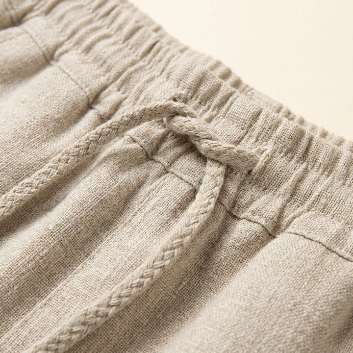 Dazzle linen pants fabric detail