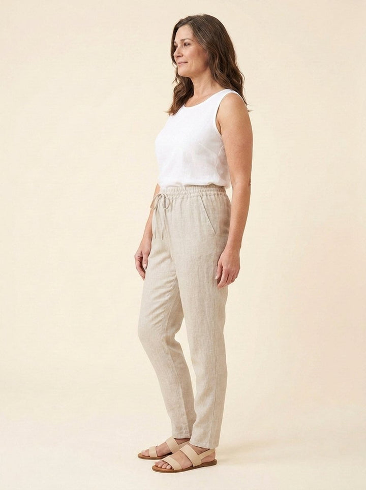Dazzle linen pants side view