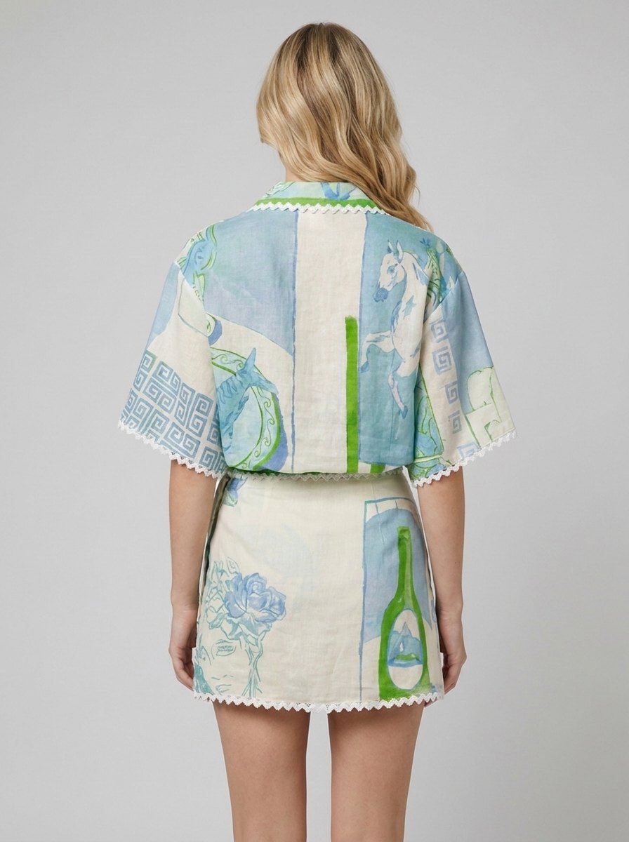 Delfina Riviera print set back view