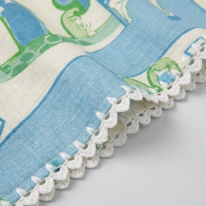 Delfina Riviera print set fabric detail