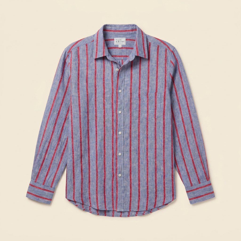 Eli striped linen shirt product flat lay