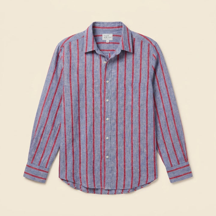 Eli striped linen shirt product flat lay