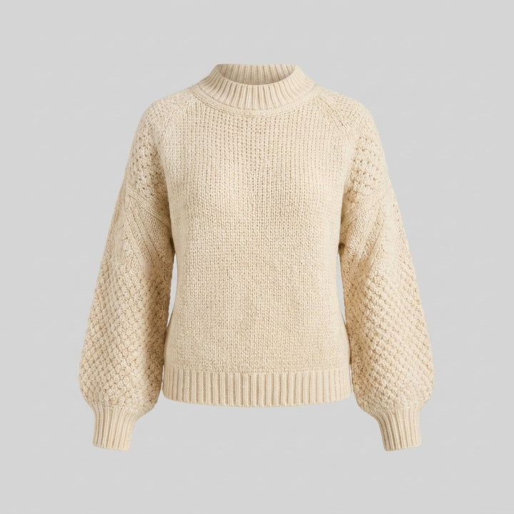 Ella cozy knit sweater product flat lay