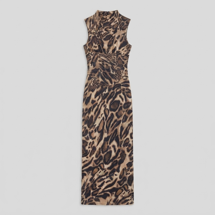 Ellen leopard print dress product flat-lay