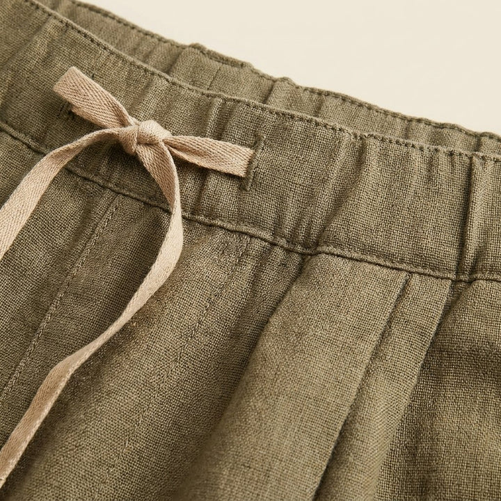 Ely linen pants fabric detail