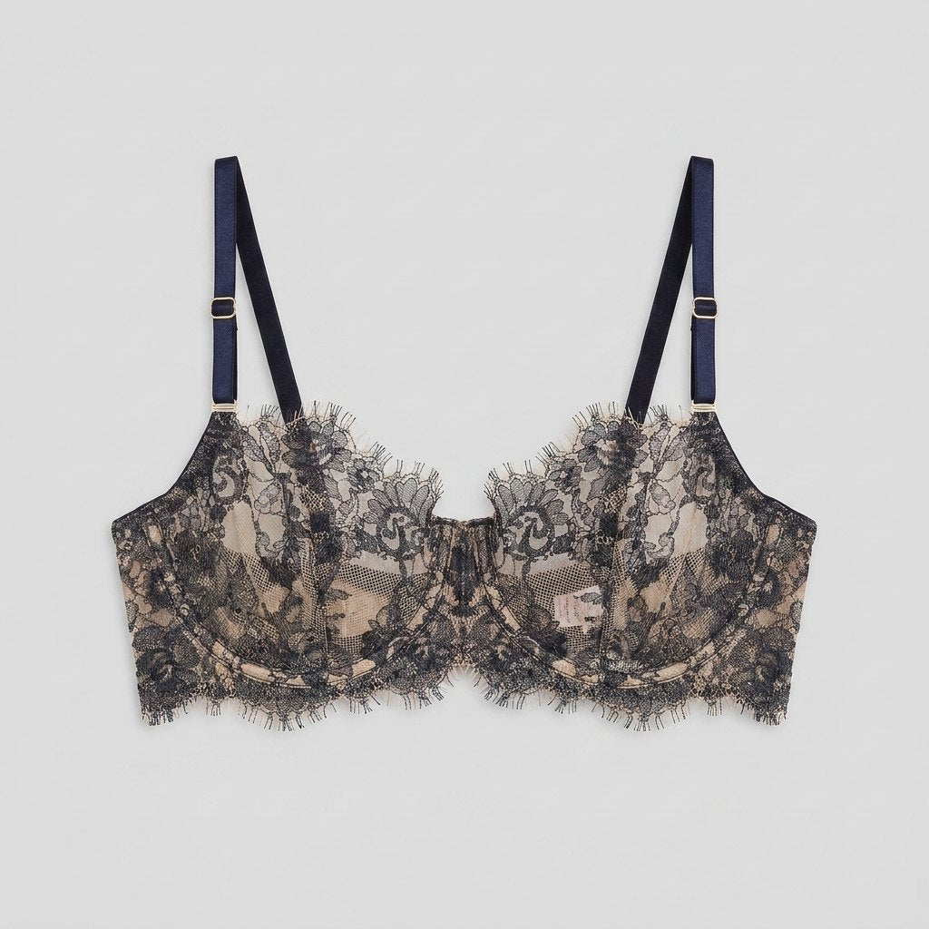 Elysia balconette bra navy lace front