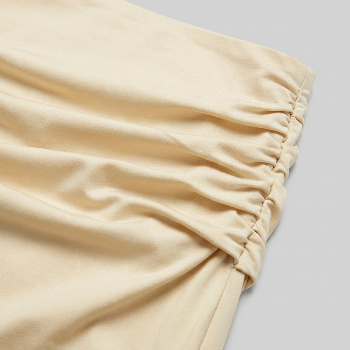 Elysia cream co-ord set fabric close-up