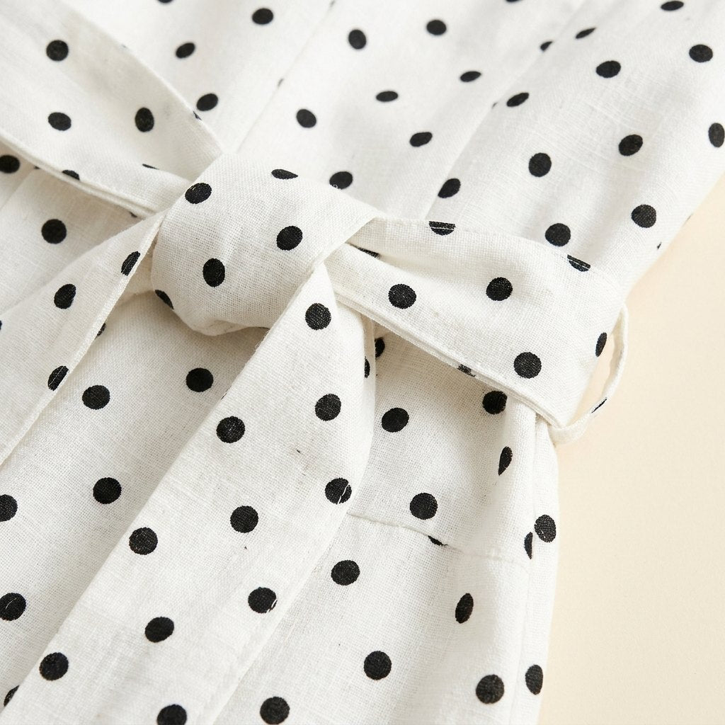 Elysia polka dot fabric close-up
