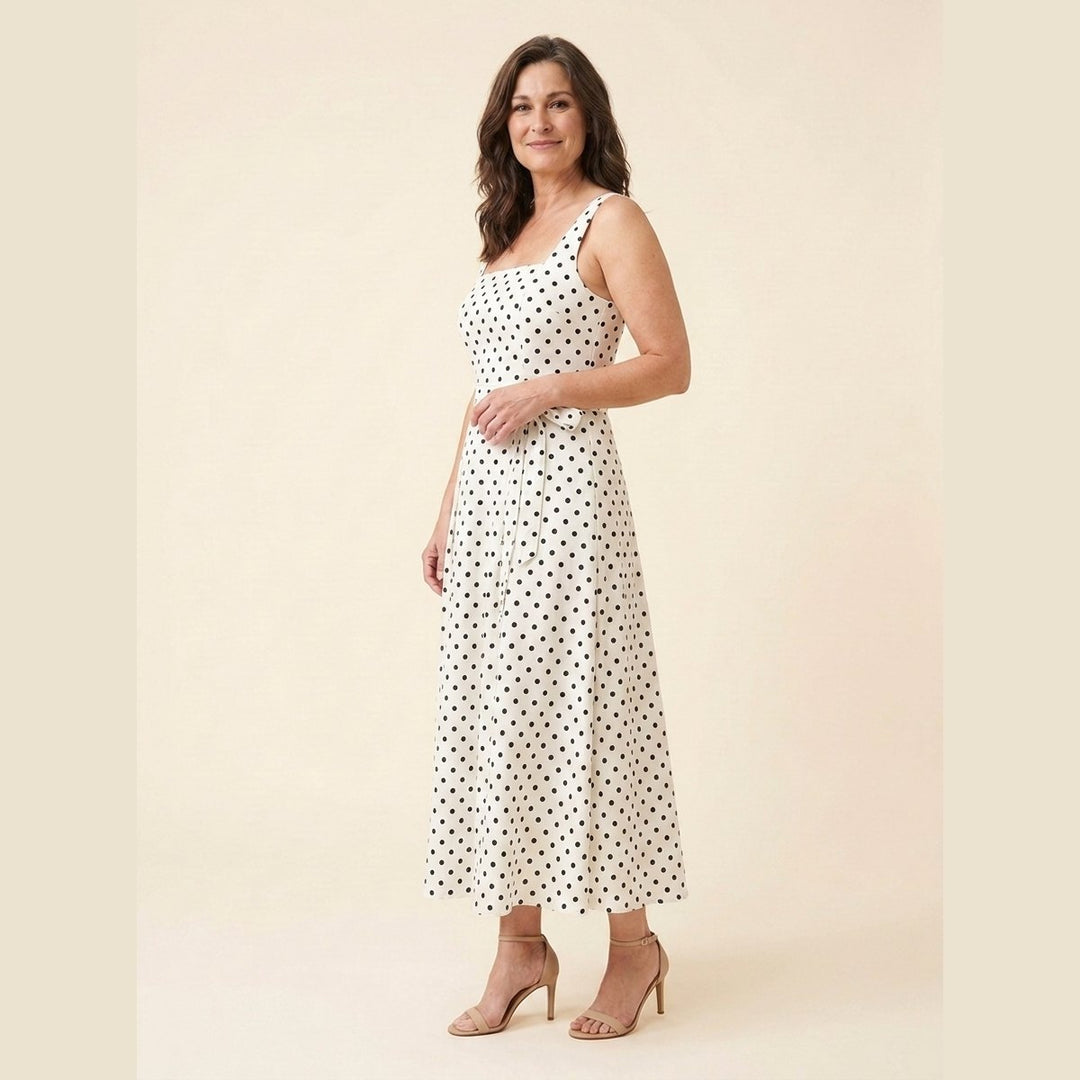 Elysia polka dot midi dress side angle