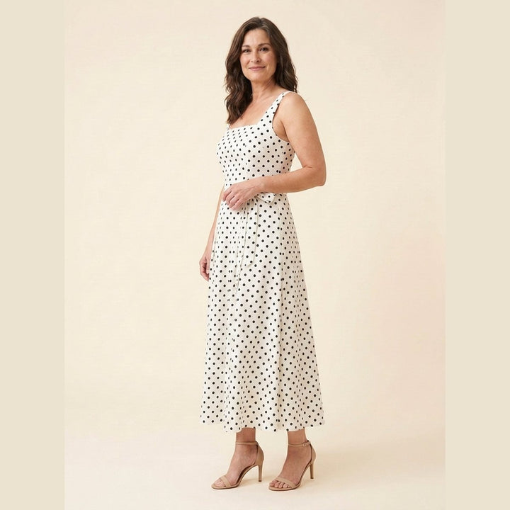 Elysia polka dot midi dress side angle