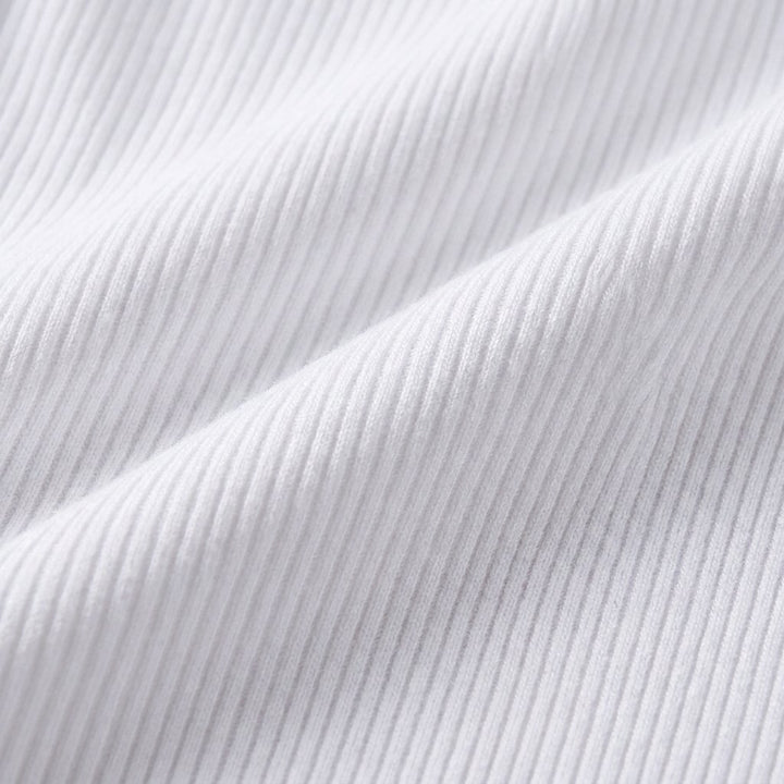 Elysian ribbed crop tank top fabric close-up