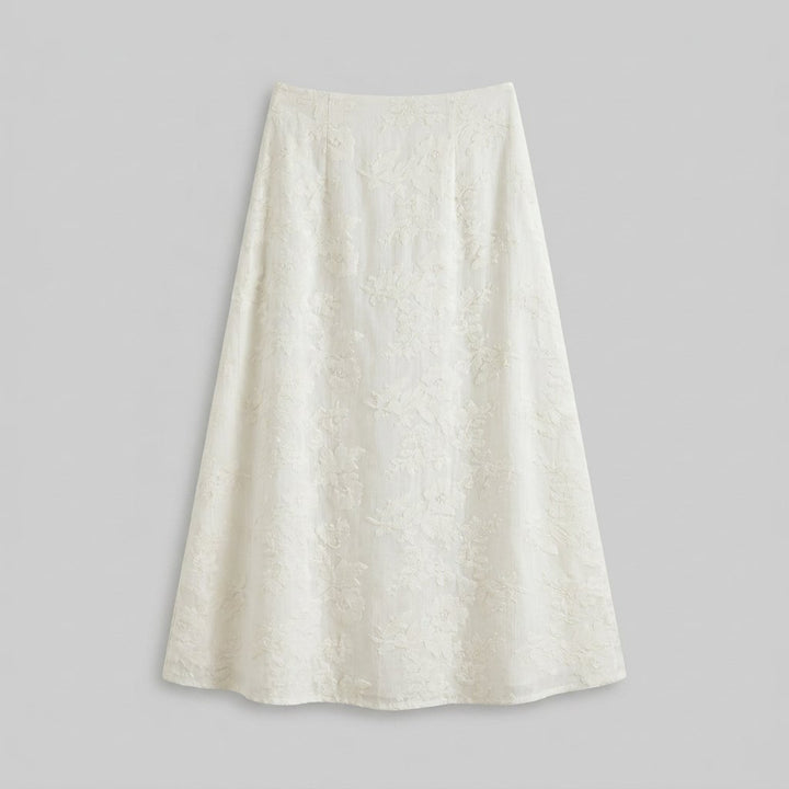 Elysian floral maxi skirt product flat lay