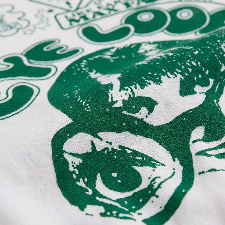 Elysian graphic tee fabric close-up