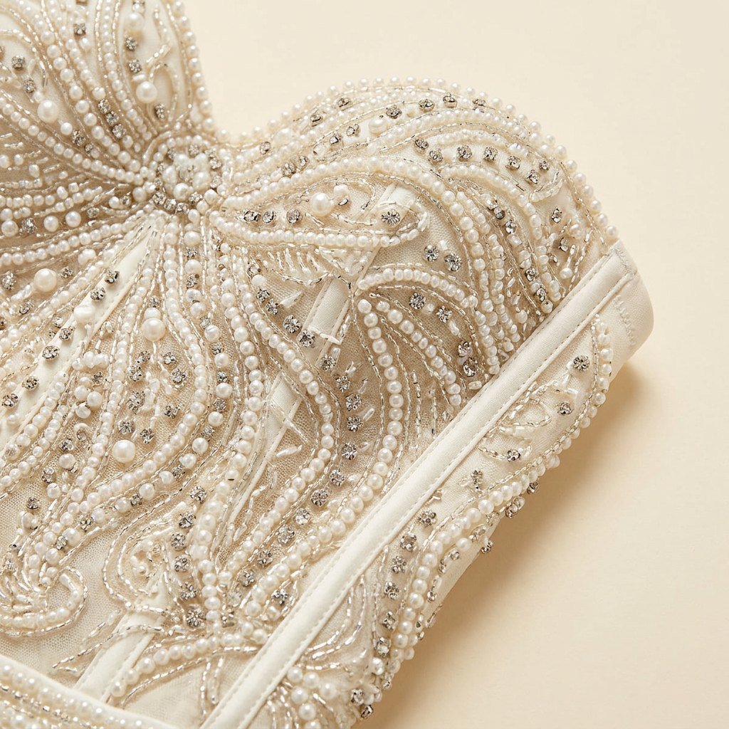 Elysian corset jumpsuit fabric close-up