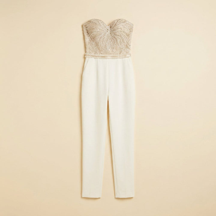 Elysian corset jumpsuit product flat lay