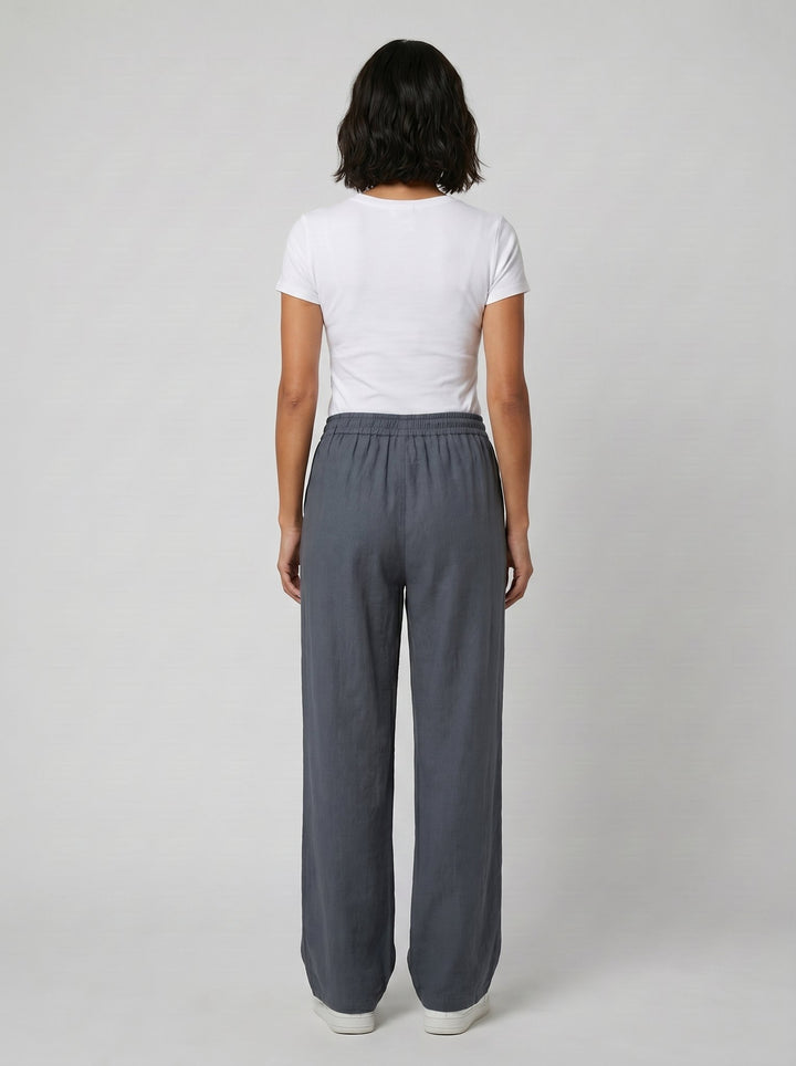 Elysian linen relaxed pants back view