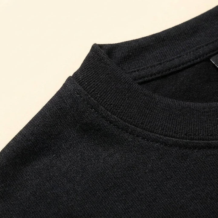Elysian oversized t-shirt fabric close-up