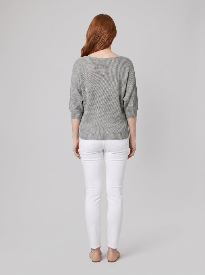Elysian Spring Sweater gray back view