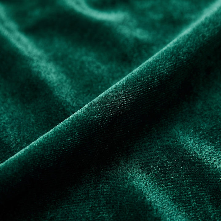 Close-up of the green crushed velvet fabric - The store Vancouver