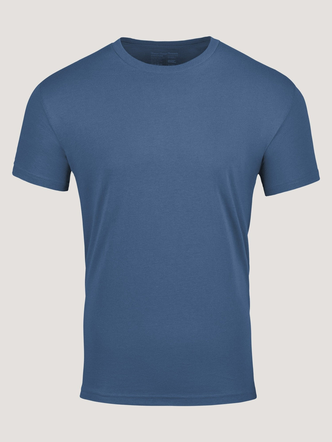 Emmett men's crew neck tee steel blue flat lay