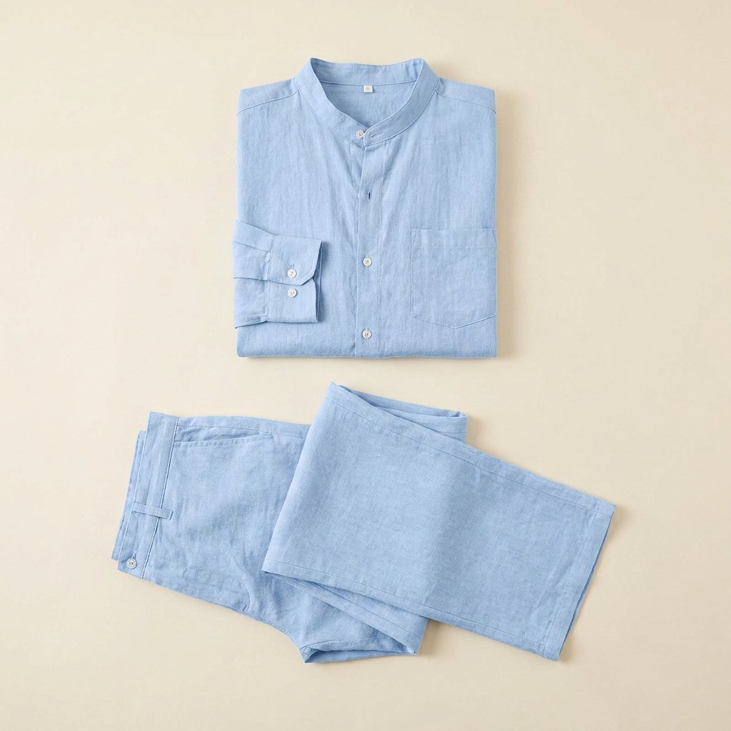 Ethan linen set product flat lay
