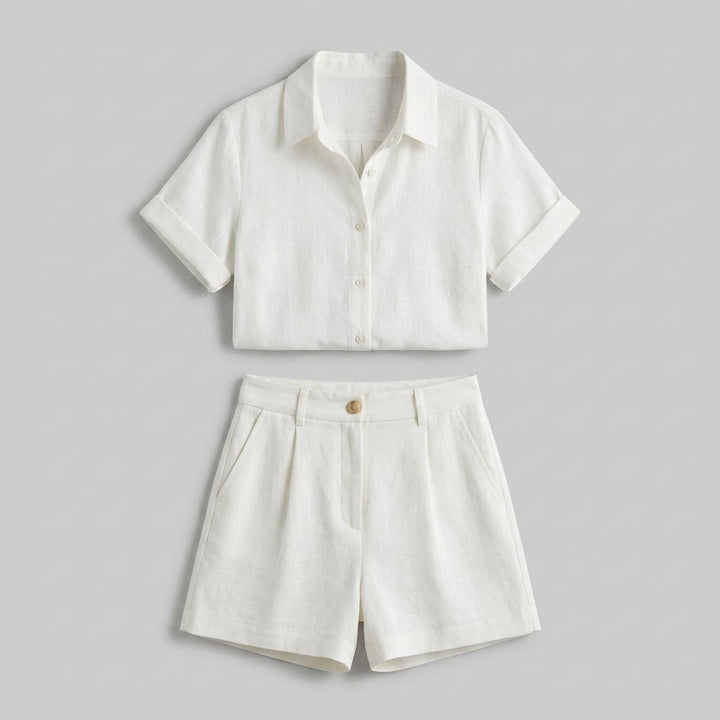 Felicity linen set product flat lay