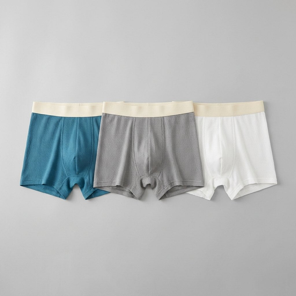Fleek ice silk boxer briefs blue gray white 3-pack