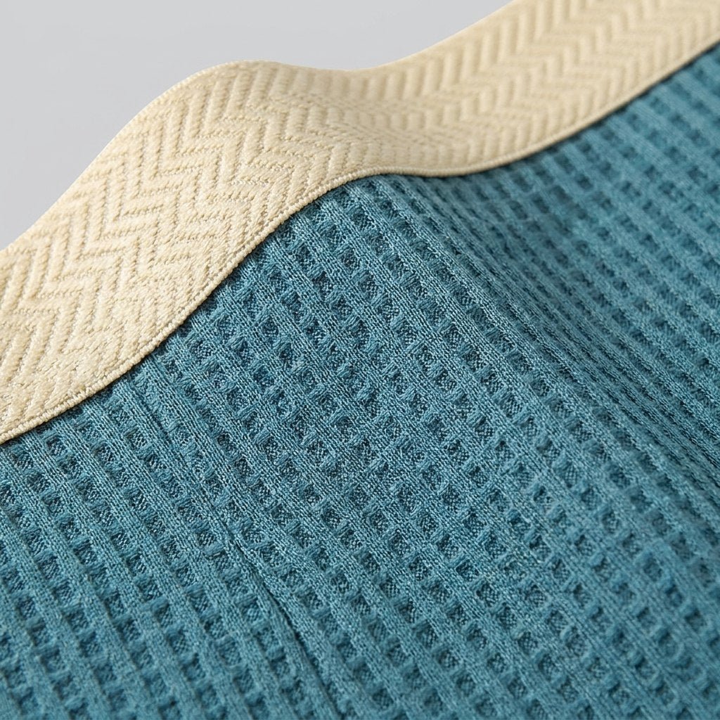 Fleek ice silk waffle texture fabric close up