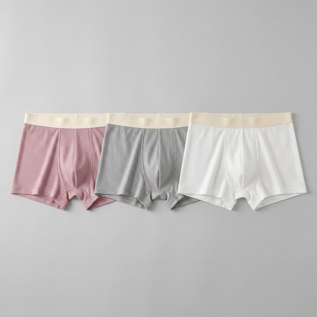 Fleek ice silk boxer briefs pink gray white 3-pack