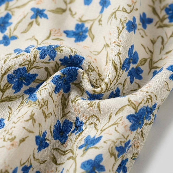 Fleur floral rayon fabric close-up