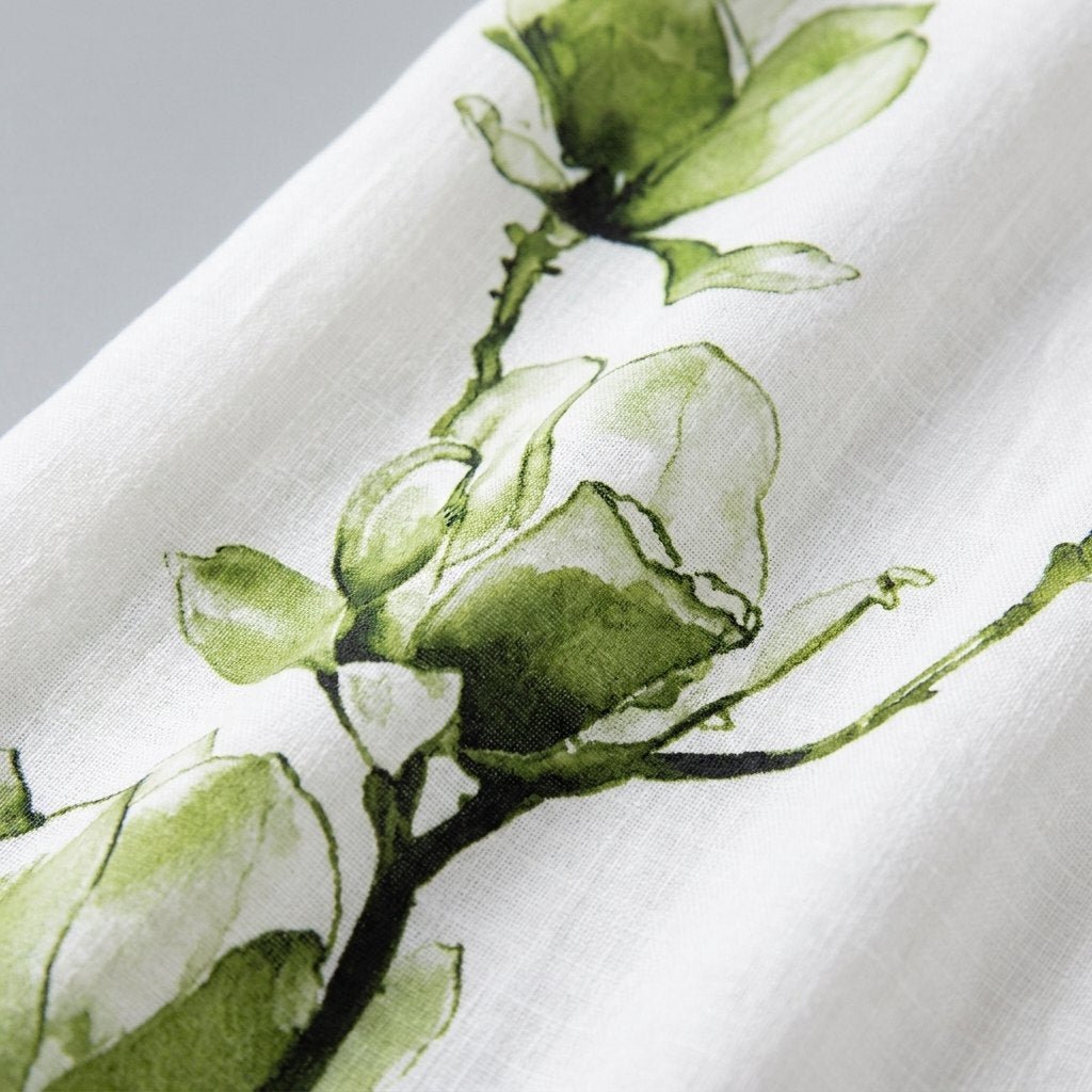 Fleur midi dress floral fabric close-up