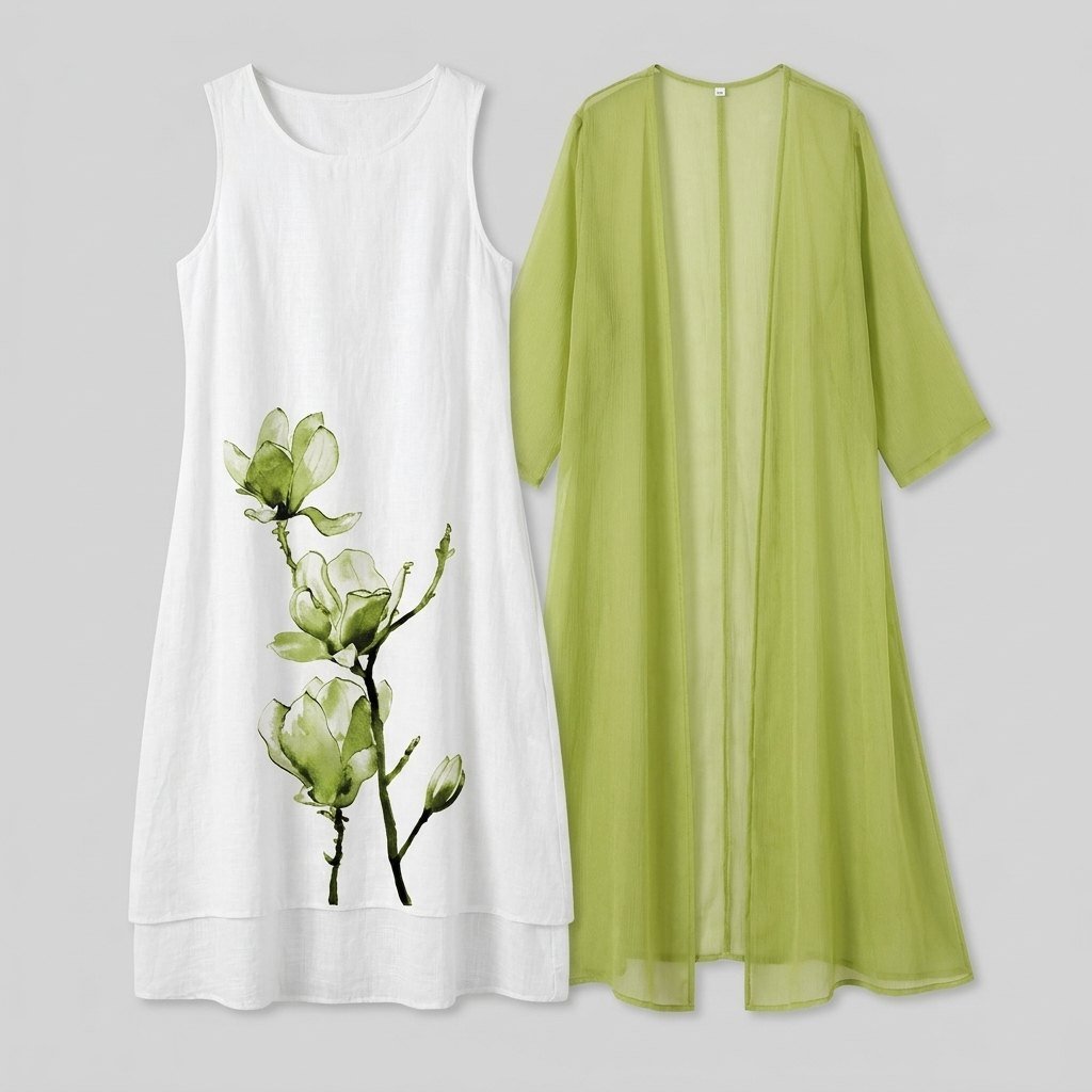 Fleur midi dress product flat lay